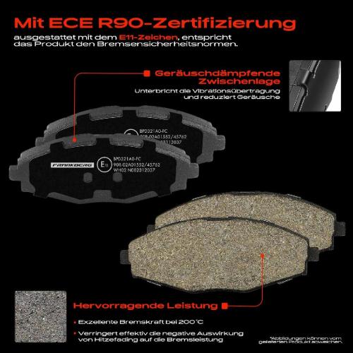 4x Bremsbeläge Vorderachse für Chevrolet Matiz Spark Daewoo Lanos Stufenheck 1997-2010 Bild 4x Bremsbeläge Vorderachse für Chevrolet Matiz Spark Daewoo Lanos Stufenheck 1997-2010