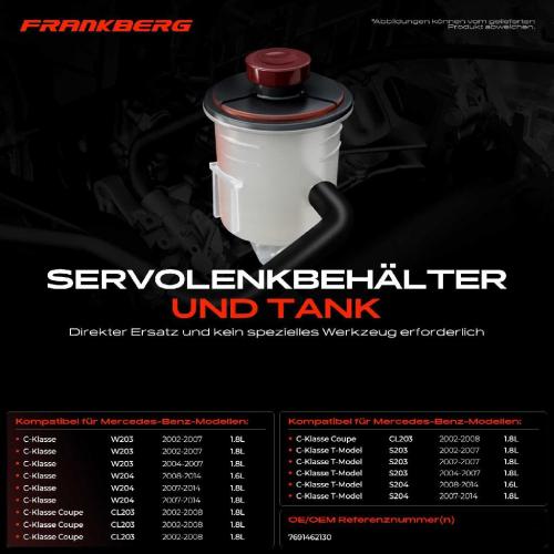 1x Ausgleichsbehälter Servolenkung für Mercedes-Benz W203 W204 W211 Bild 1x Ausgleichsbehälter Servolenkung für Mercedes-Benz W203 W204 W211