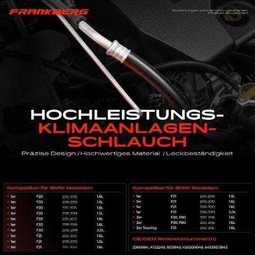 1x Hochdruckleitung Klimaanlage für BMW 1er F20 F21 3er Touring F30 F80 F31 Bild 1x Hochdruckleitung Klimaanlage für BMW 1er F20 F21 3er Touring F30 F80 F31