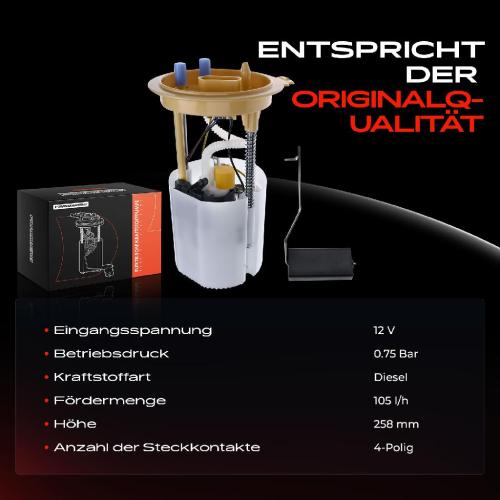 Frankberg 1x Kraftstoffpumpe für VW Beetle EOS Golf Plus Van V Variant VI Jetta IV Scirocco Audi A3 Seat Skoda Bild Frankberg 1x Kraftstoffpumpe für VW Beetle EOS Golf Plus Van V Variant VI Jetta IV Scirocco Audi A3 Seat Skoda