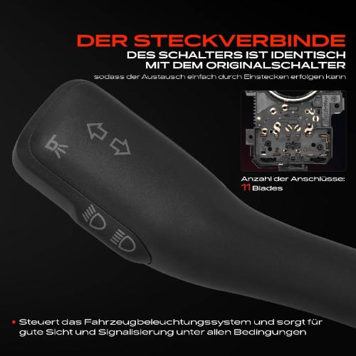 1x Kombischalter Lenkstockschalter für VW Golf 4 1J New Beetle 9C Bora 1J Audi A3 A6 Ford Bild 1x Kombischalter Lenkstockschalter für VW Golf 4 1J New Beetle 9C Bora 1J Audi A3 A6 Ford