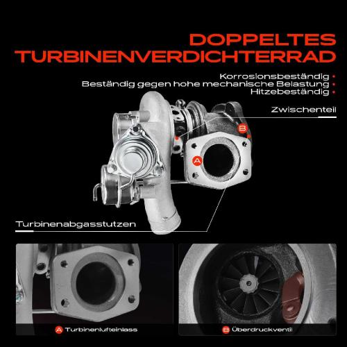 1x Abgasturbolader für Volvo S60 I 384 S80 I 184 V70 II 285 XC70 Cross Country 295 XC90 I 275 Bild 1x Abgasturbolader für Volvo S60 I 384 S80 I 184 V70 II 285 XC70 Cross Country 295 XC90 I 275