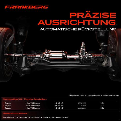Frankberg 1x Lenkgetriebe Servolenkgetriebe für Toyota Hilux VII Pick-up N1 N2 N3 2.5L 3.0L Bild Frankberg 1x Lenkgetriebe Servolenkgetriebe für Toyota Hilux VII Pick-up N1 N2 N3 2.5L 3.0L