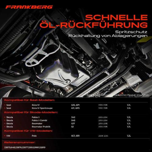 Frankberg 1x Ölwanne Motorölwanne für VW Polo Seat Ibiza IV 6J Skoda Fabia II 542 Roomster 5J 1.2L Bild Frankberg 1x Ölwanne Motorölwanne für VW Polo Seat Ibiza IV 6J Skoda Fabia II 542 Roomster 5J 1.2L