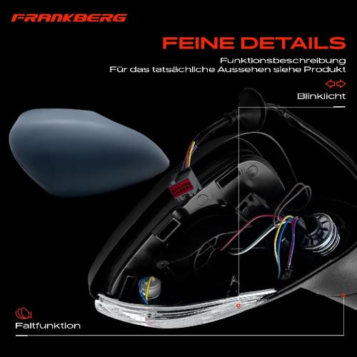 1x Außenspiegel Rechts für Ford Fiesta VI Van CB1 CCN 2008-2017 Bild 1x Außenspiegel Rechts für Ford Fiesta VI Van CB1 CCN 2008-2017