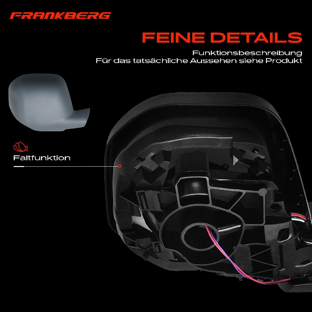 1x Außenspiegel Rechts für Citroën Berlingo Kasten/MPV Multispace Peugeot Partner Tepee