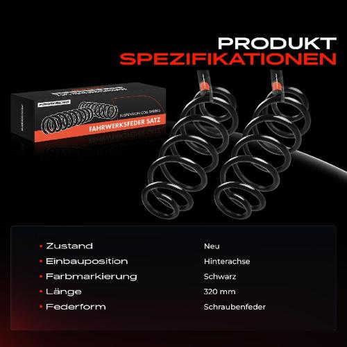 2x Fahrwerksfeder Hinterachse für Skoda Octavia I 1U2 Octavia I Combi 1U5 1.8L 2001-2006 Bild 2x Fahrwerksfeder Hinterachse für Skoda Octavia I 1U2 Octavia I Combi 1U5 1.8L 2001-2006