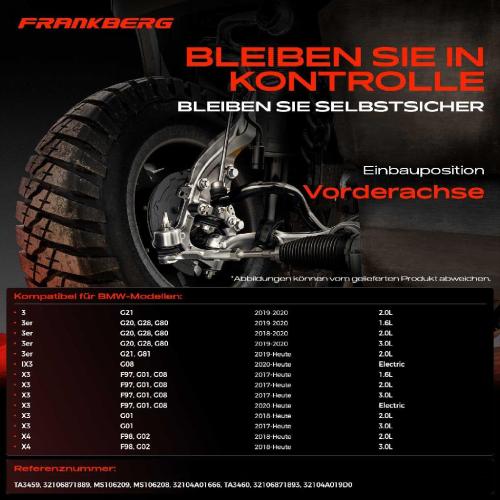 2x Spurstangenkopf Vorderachse für BMW 3 Touring Van G21 3er G20 G28 G80 3er Touring G21 G81 IX3 G08 X3 F97 Bild 2x Spurstangenkopf Vorderachse für BMW 3 Touring Van G21 3er G20 G28 G80 3er Touring G21 G81 IX3 G08 X3 F97