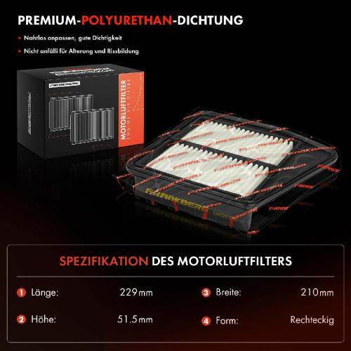 2x Luftfilter Filtereinsatz für Honda Accord VIII CU 2.0L 2008-2015 Benzin Bild 2x Luftfilter Filtereinsatz für Honda Accord VIII CU 2.0L 2008-2015 Benzin