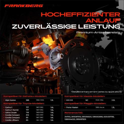 1x Magnetschalter Starter für Toyota Corolla Mazda MX-5 3 Daihatsu Hijet Kasten Bild 1x Magnetschalter Starter für Toyota Corolla Mazda MX-5 3 Daihatsu Hijet Kasten