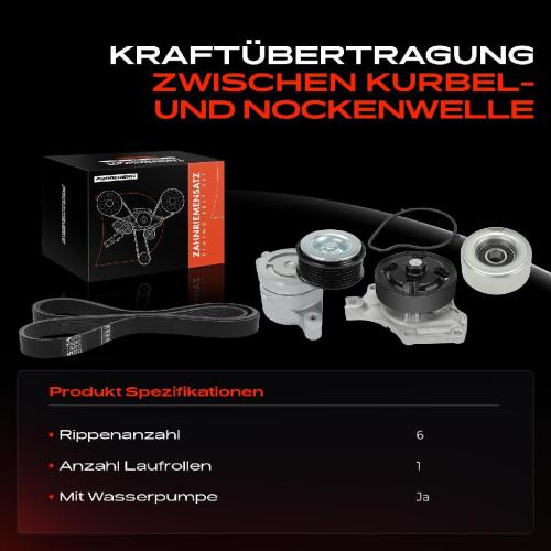 1x Keilrippenriemensatz Wasserpumpe für Mazda 3 BK 1.4L 1.6L 2003-2009 BK12 BK14 Bild 1x Keilrippenriemensatz Wasserpumpe für Mazda 3 BK 1.4L 1.6L 2003-2009 BK12 BK14