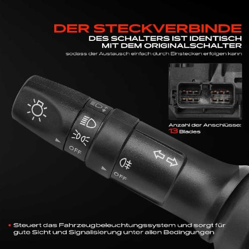 1x Kombischalter Lenkstockschalter für KIA Picanto TA 1.0L LPG 1.2L 2011-2017 Bild 1x Kombischalter Lenkstockschalter für KIA Picanto TA 1.0L LPG 1.2L 2011-2017