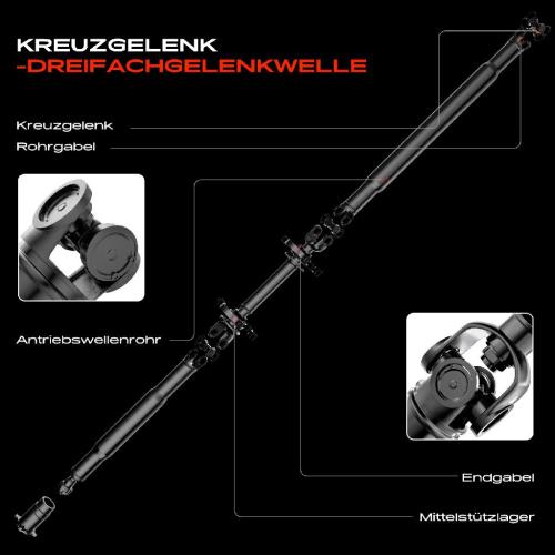 Frankberg 1x Kardanwelle Gelenkwelle Hinterachse für Mercedes-Benz Sprinter 3,5-T Bus Kasten Pritsche/Fahrgestell B906 Bild Frankberg 1x Kardanwelle Gelenkwelle Hinterachse für Mercedes-Benz Sprinter 3,5-T Bus Kasten Pritsche/Fahrgestell B906