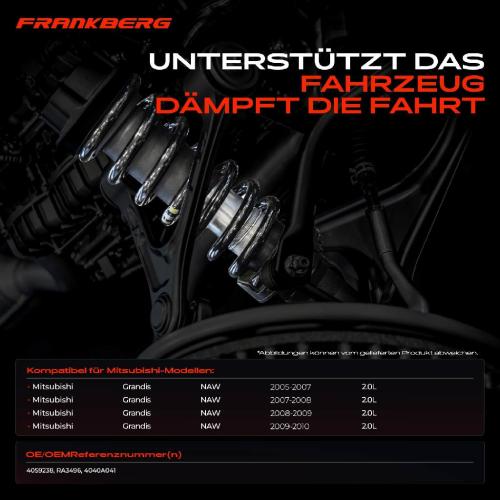 2x Fahrwerksfeder Vorderachse für Mitsubishi Grandis NAW 2.0L 2005-2010 Bild 2x Fahrwerksfeder Vorderachse für Mitsubishi Grandis NAW 2.0L 2005-2010