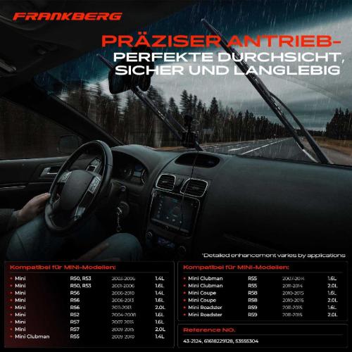 Frankberg 1x Wischermotor Scheibenwischermotor Vorne für MINI Mini R50 R53 R56 52 57 55 58 59 Bild Frankberg 1x Wischermotor Scheibenwischermotor Vorne für MINI Mini R50 R53 R56 52 57 55 58 59