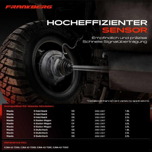 1x ABS Sensor Vorderachse links für Mazda 6 Hatchback Station Wagon Stufenheck 1.8L 2.0L 2.3L 2002-2008 Bild 1x ABS Sensor Vorderachse links für Mazda 6 Hatchback Station Wagon Stufenheck 1.8L 2.0L 2.3L 2002-2008