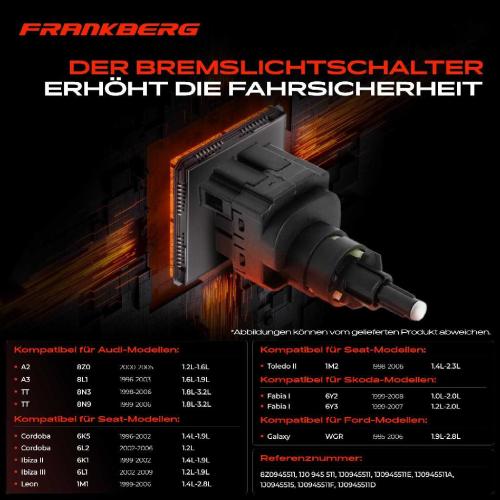 1x Bremslichtschalter für VW Golf 4 Polo T4 Bora 1J Audi A2 A3 Skoda Seat Bild 1x Bremslichtschalter für VW Golf 4 Polo T4 Bora 1J Audi A2 A3 Skoda Seat