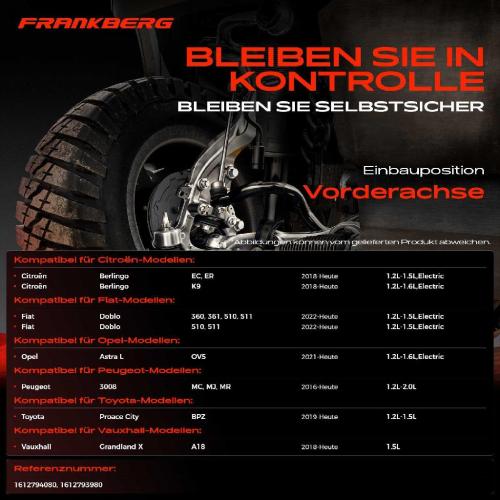2x Spurstangenkopf Vorderachse für Peugeot 3008 SUV 308 III SW 5008 508 Toyota Proace City Kasten/MPV Bild 2x Spurstangenkopf Vorderachse für Peugeot 3008 SUV 308 III SW 5008 508 Toyota Proace City Kasten/MPV