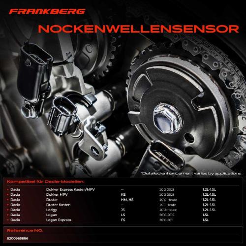 1x Nockenwellenposition Sensor für Dacia Dokker Duster Lodgy Sandero Renault 0.9L 1.2L 1.5L Bild 1x Nockenwellenposition Sensor für Dacia Dokker Duster Lodgy Sandero Renault 0.9L 1.2L 1.5L
