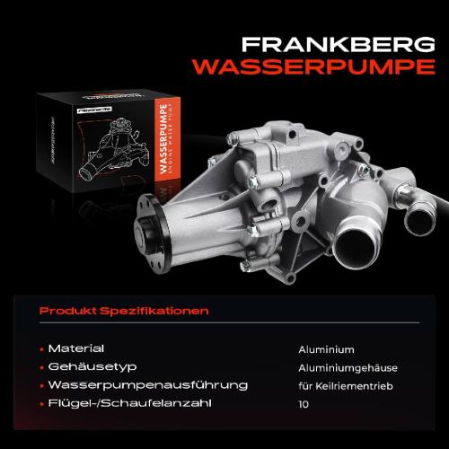 Frankberg 1x Wasserpumpe Kühlwasserpumpe für Ssangyong Actyon Sports Kyron 2.0L Rexton/Rexton II Rodius 2.7L Bild Frankberg 1x Wasserpumpe Kühlwasserpumpe für Ssangyong Actyon Sports Kyron 2.0L Rexton/Rexton II Rodius 2.7L
