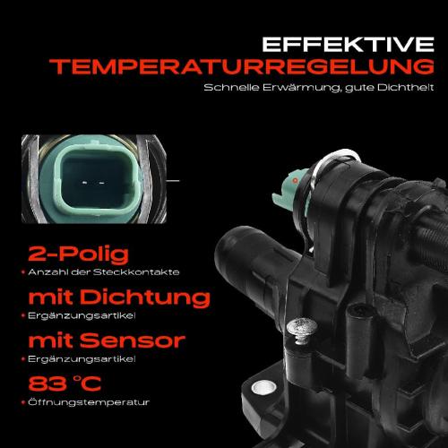 Frankberg 1x Thermostat Kühlmittel für Peugeot 206 207 307 Citroën C3 C4 Ford Focus Volvo 1.6L Bild Frankberg 1x Thermostat Kühlmittel für Peugeot 206 207 307 Citroën C3 C4 Ford Focus Volvo 1.6L