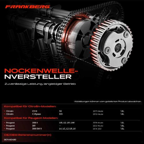 1x Nockenwellenversteller für Citroën C3 III Peugeot 301 208 Bild 1x Nockenwellenversteller für Citroën C3 III Peugeot 301 208