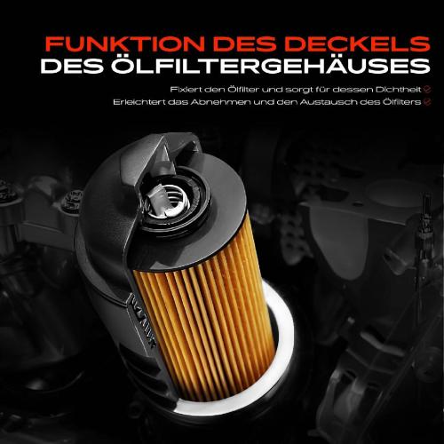 Frankberg 1x Ölfiltergehäuse Deckel für BMW E46 E36 E38 E39 E60 E61 E65-E67 X3 Z4 Bild Frankberg 1x Ölfiltergehäuse Deckel für BMW E46 E36 E38 E39 E60 E61 E65-E67 X3 Z4