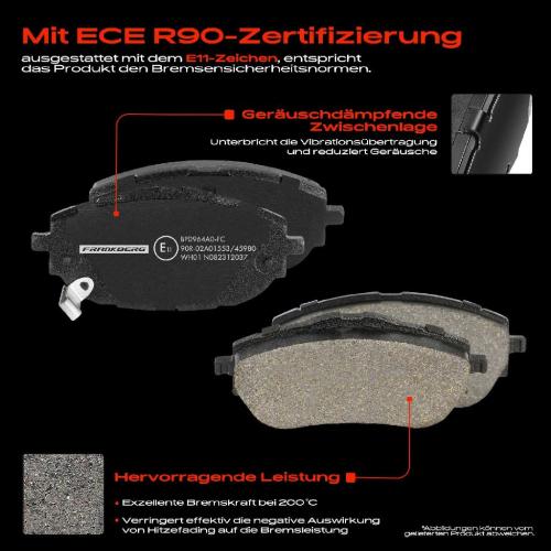 4x Bremsbeläge Vorderachse für Toyota Auris Kombi Van Kasten/Schrägheck Corolla Stufenheck Bild 4x Bremsbeläge Vorderachse für Toyota Auris Kombi Van Kasten/Schrägheck Corolla Stufenheck