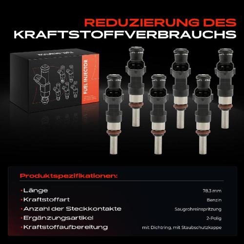 Frankberg 6x Einspritzventil Einspritzdüse für VW Golf V 1K1 EOS Audi A3 8P TT 8J 3.2L Bild Frankberg 6x Einspritzventil Einspritzdüse für VW Golf V 1K1 EOS Audi A3 8P TT 8J 3.2L