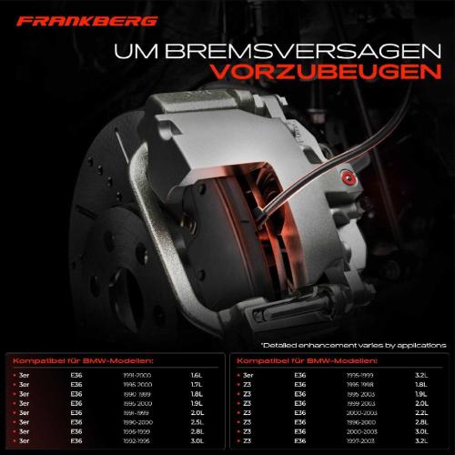 2x Warnkontakt Bremsbelagverschleiß Vorderachse für BMW 3er Cabriolet Coupe Compact Z3 Roadster E36 1990-2003 Bild 2x Warnkontakt Bremsbelagverschleiß Vorderachse für BMW 3er Cabriolet Coupe Compact Z3 Roadster E36 1990-2003