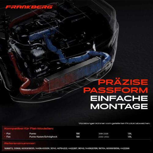 1x Ladeluftkühler Turbokühler für Fiat Punto Kasten/Schrägheck 188 1999-2009 1.9L Bild 1x Ladeluftkühler Turbokühler für Fiat Punto Kasten/Schrägheck 188 1999-2009 1.9L