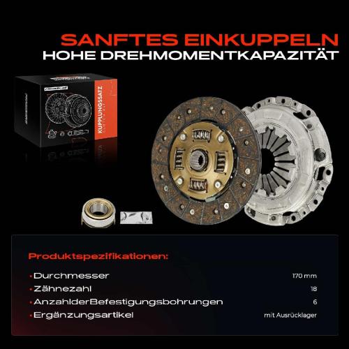 1x Kupplungssatz für Chevrolet Spark Daewoo Matiz M100 M150 Tico KLY3 0.8L Bild 1x Kupplungssatz für Chevrolet Spark Daewoo Matiz M100 M150 Tico KLY3 0.8L