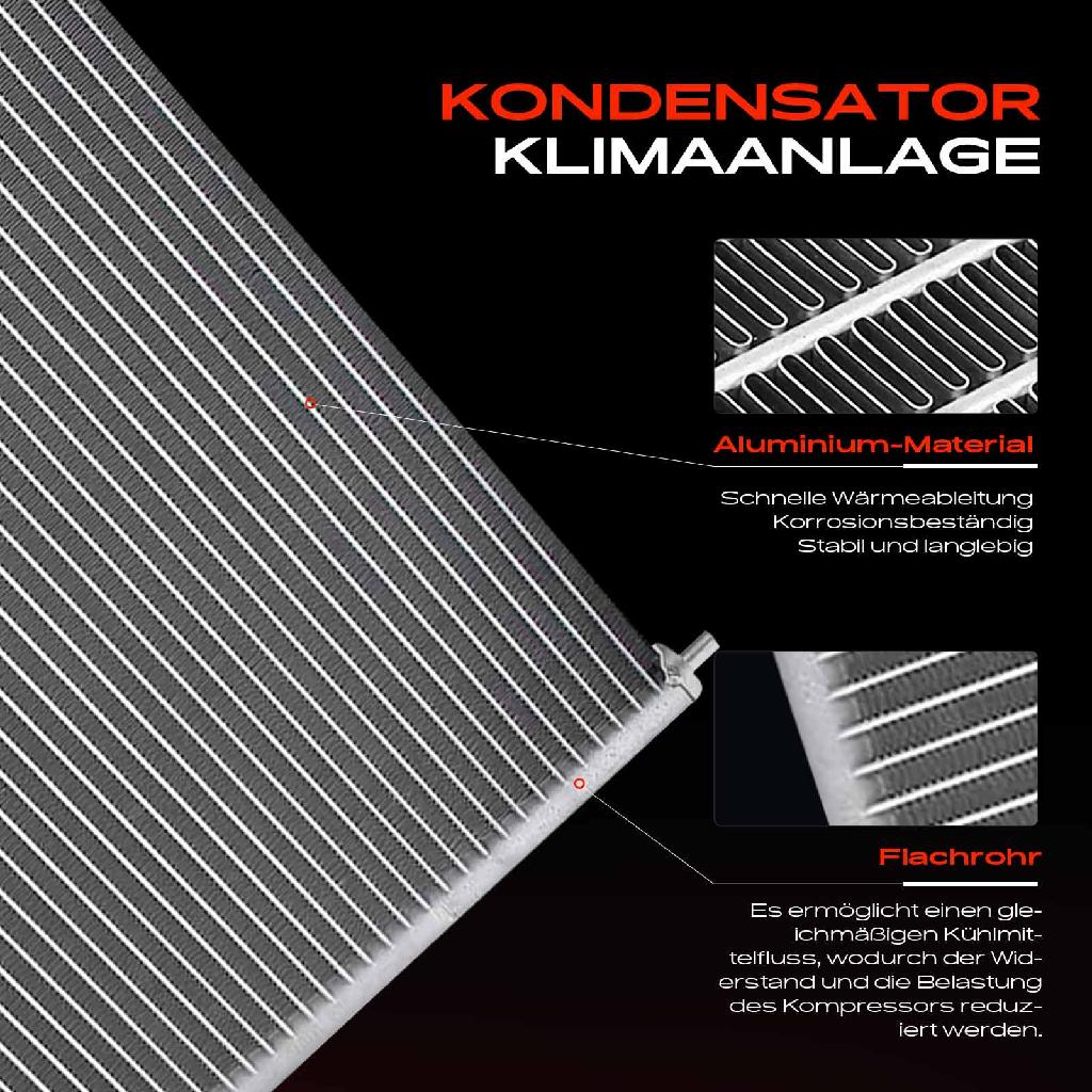 1x Kondensator Klimaanlage für Ford Focus DAW DBW DFW Turnier DNW 1.4L 1.6L 1.8L 2.0L