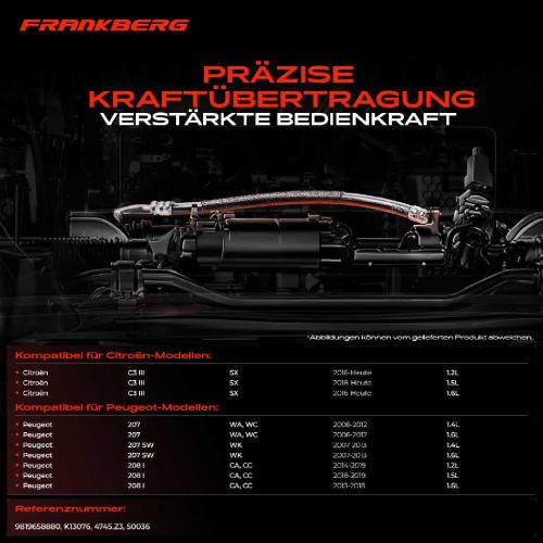 1x Seilzug Feststellbremse Hinterachse beidseitig für Peugeot 207 WA WC WK Citroën C3 III SX Bild 1x Seilzug Feststellbremse Hinterachse beidseitig für Peugeot 207 WA WC WK Citroën C3 III SX