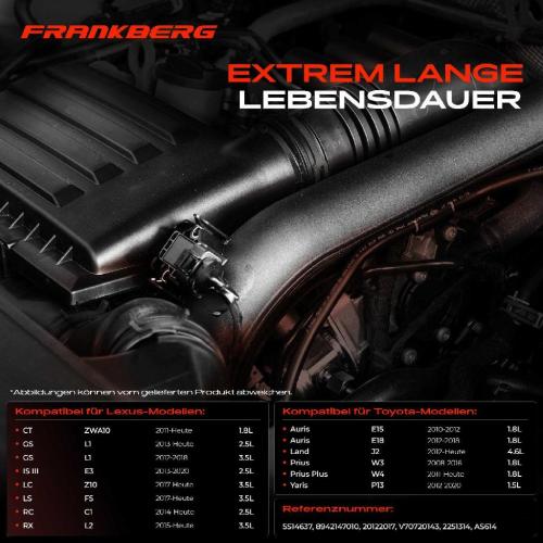 Frankberg 1x Saugrohrdruck Sensor für Lexus CT GS LC RC RX Toyota Auris Prius Yaris 2010-2024 Bild Frankberg 1x Saugrohrdruck Sensor für Lexus CT GS LC RC RX Toyota Auris Prius Yaris 2010-2024