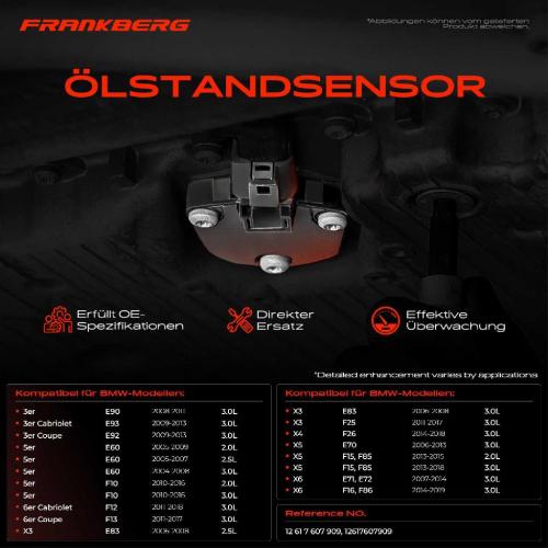 Frankberg 1x Ölstandsensor für BMW 3er E90 E93 5er E60 F10 7er X3 E83 X5 E70 Bild Frankberg 1x Ölstandsensor für BMW 3er E90 E93 5er E60 F10 7er X3 E83 X5 E70
