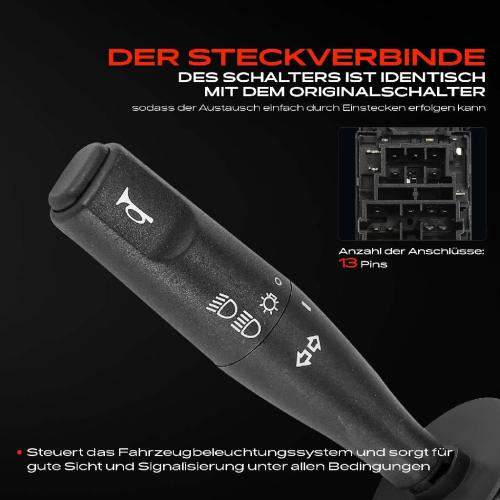 1x Kombischalter Lenkstockschalter für Citroën Jumpy ZX Fiat Scudo Peugeot Expert Bild 1x Kombischalter Lenkstockschalter für Citroën Jumpy ZX Fiat Scudo Peugeot Expert