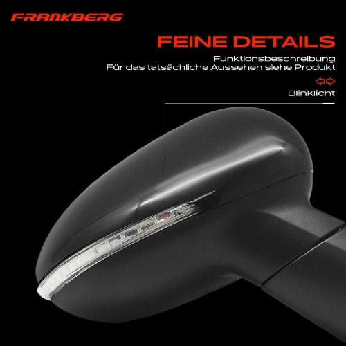 Frankberg 1x Außenspiegel Rechts für KIA Rio III UB Stufenheck 1.1L 1.2L 1.4L 1.6L 2011-2016 Bild Frankberg 1x Außenspiegel Rechts für KIA Rio III UB Stufenheck 1.1L 1.2L 1.4L 1.6L 2011-2016