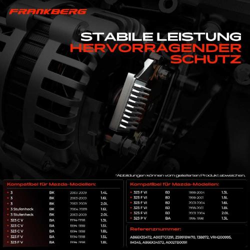 1x Lichtmaschinenregler Generatorregler für Mazda 3 5 323 C V BA RX-8 626 V Demio Bild 1x Lichtmaschinenregler Generatorregler für Mazda 3 5 323 C V BA RX-8 626 V Demio