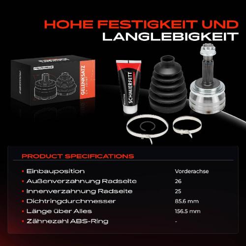 Frankberg 1x Antriebswelle Gelenksatz Vorderachse für Toyota Auris E18 Corolla Stufenheck ZRE1 Bild Frankberg 1x Antriebswelle Gelenksatz Vorderachse für Toyota Auris E18 Corolla Stufenheck ZRE1