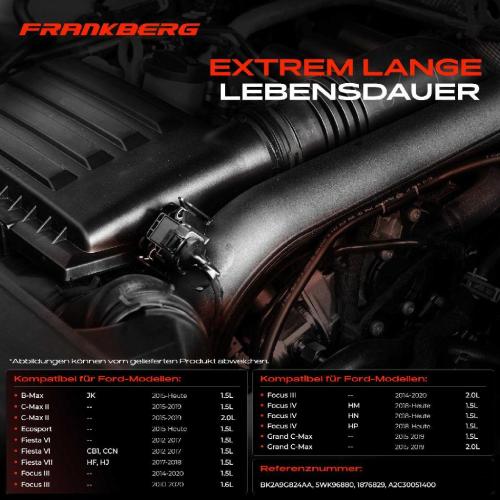 Frankberg 1x Sensor Abgasdruck Drucksensor für Ford Focus Kuga Transit V363 C-Max Ecosport Bild Frankberg 1x Sensor Abgasdruck Drucksensor für Ford Focus Kuga Transit V363 C-Max Ecosport