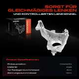 1x Achsschenkel Radaufhängung Hinterachse Links für VW Passat Tiguan Audi Q3 Skoda Seat