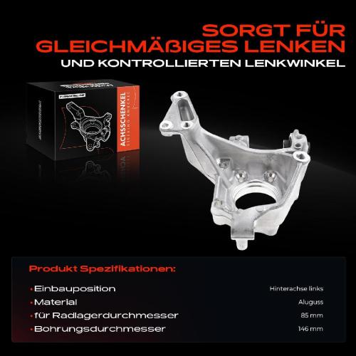 Frankberg 1x Achsschenkel Radaufhängung Hinterachse Links für VW Passat Tiguan Audi Q3 Skoda Seat Bild Frankberg 1x Achsschenkel Radaufhängung Hinterachse Links für VW Passat Tiguan Audi Q3 Skoda Seat