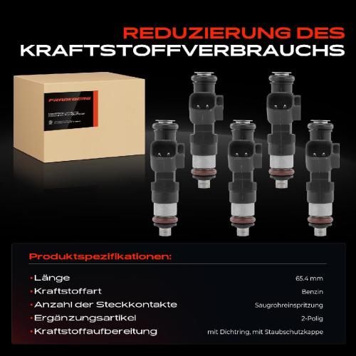 Frankberg 5x Einspritzventil Einspritzdüse für Ford Focus II DA DP HCP 2.5L 2009-2011 Bild Frankberg 5x Einspritzventil Einspritzdüse für Ford Focus II DA DP HCP 2.5L 2009-2011