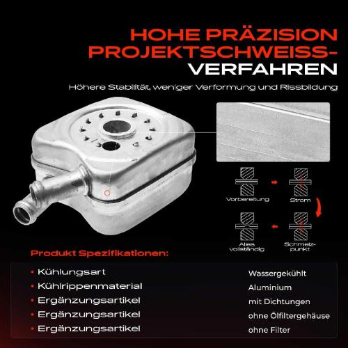 1x Ölkühler Motoröl für VW Golf IV Bora Audi 80 A3 A4 8D B5 A6 4A C4 4B C5 A8 4D TT Bild 1x Ölkühler Motoröl für VW Golf IV Bora Audi 80 A3 A4 8D B5 A6 4A C4 4B C5 A8 4D TT