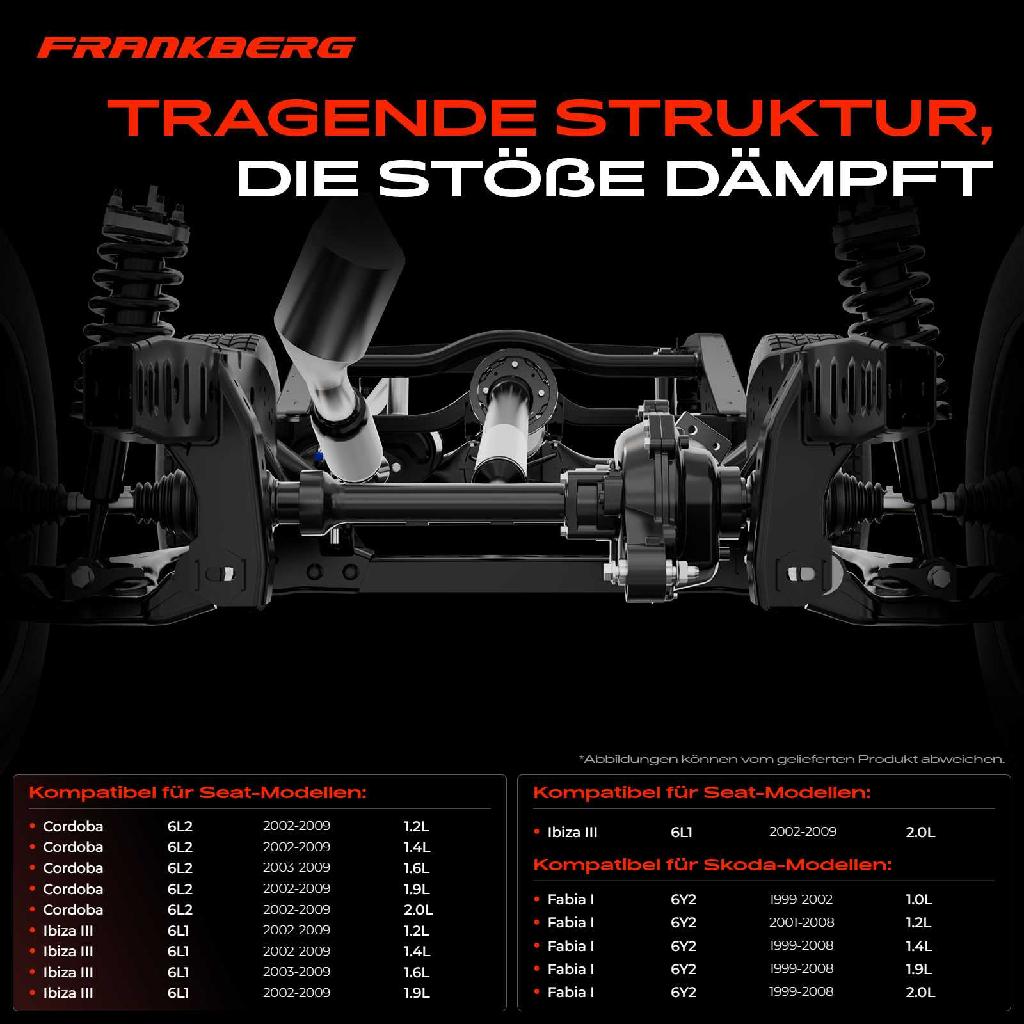 1x Achskörper Achsträger Motorträger Hinterachse für VW Polo 9A 9N Seat Ibiza III Skoda Fabia I/II
