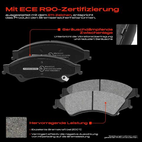 4x Bremsbeläge Vorderachse für Ford Ranger TKE 2.0L 2.2L 3.2L 2011-2025 Bild 4x Bremsbeläge Vorderachse für Ford Ranger TKE 2.0L 2.2L 3.2L 2011-2025