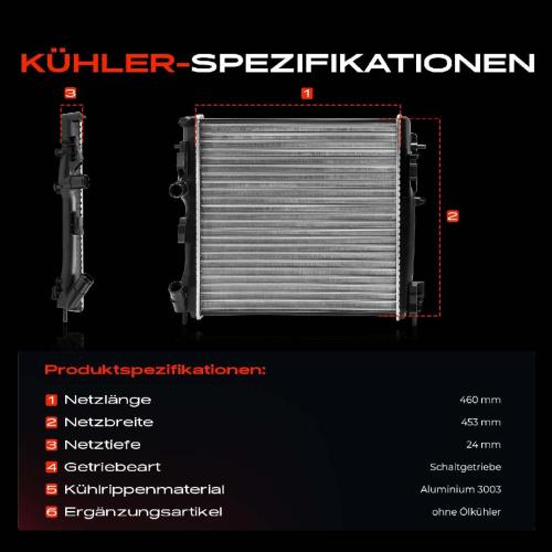 Frankberg 1x Kühler Wasserkühler Motorkühler für Nissan Kubistar Kasten X76 Bild Frankberg 1x Kühler Wasserkühler Motorkühler für Nissan Kubistar Kasten X76
