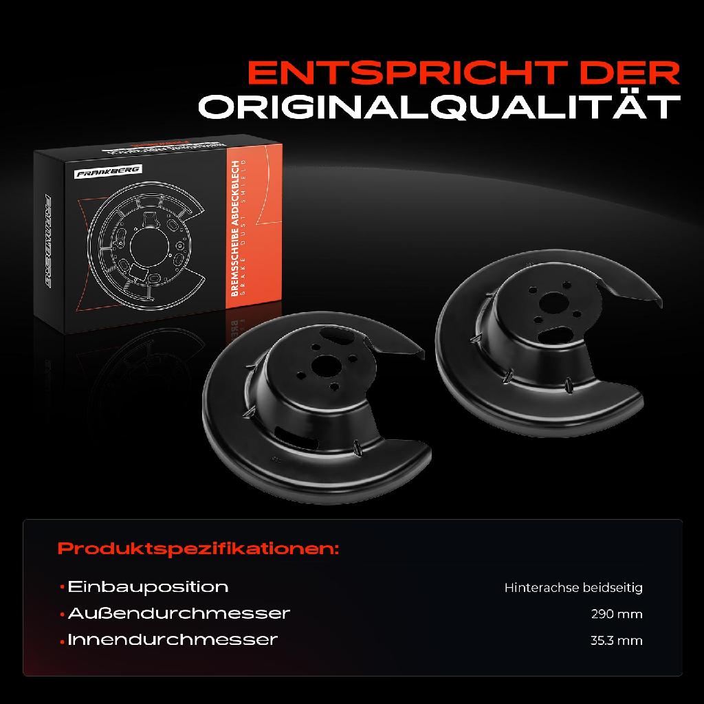 2x Ankerblech Bremsscheibe Hinterachse Beidseitig für Renault Megane I Cabriolet Coach Grandtour Klasseic