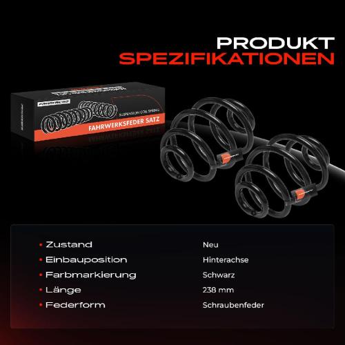 Frankberg 2x Fahrwerksfeder Hinterachse für Opel Astra F T92 Vectra A J89 Vectra A CC 1988-2001 Bild Frankberg 2x Fahrwerksfeder Hinterachse für Opel Astra F T92 Vectra A J89 Vectra A CC 1988-2001